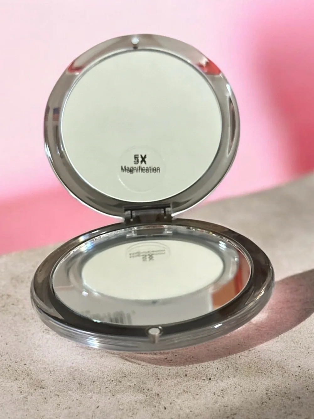 Mother of the Bride Compact Mirror - Clear with White Lettering 1280
